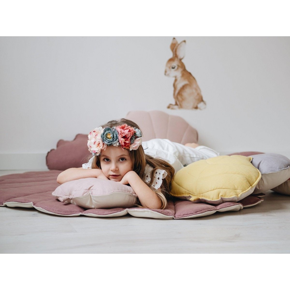 Linnen Schelp Vloerkleed - Marsala