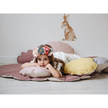Linnen Schelp Vloerkleed - Marsala