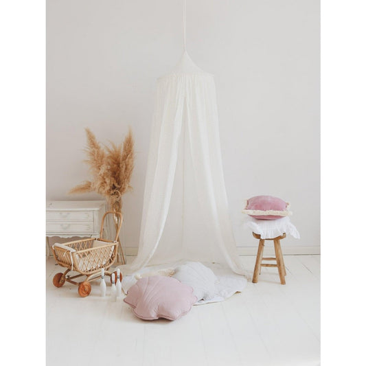 Bedgordijn/Bedhemel Kinderkamer - Wit/Goud