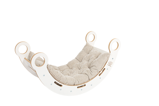 Dream Rocker Magische Schommel met Glijbaan - Ecru Kleurig Kussen