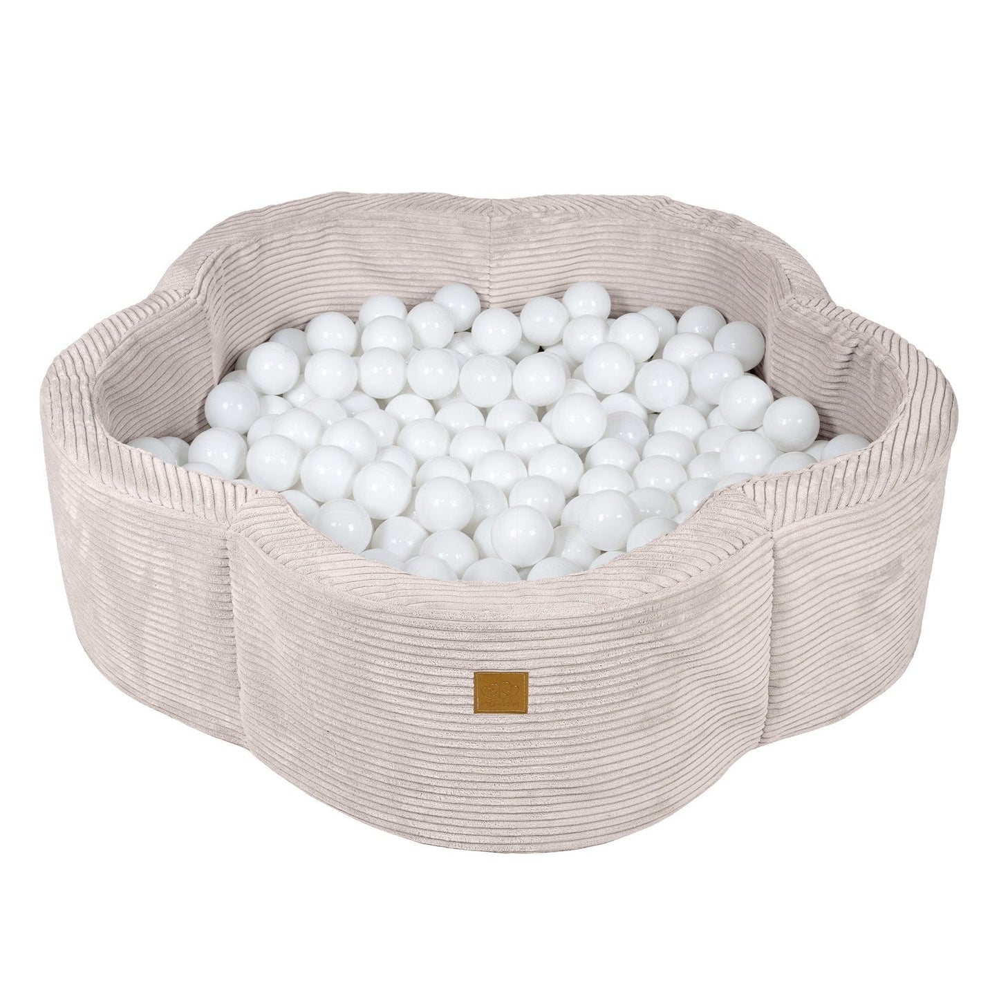 Flower ballenbak met Deksel - Aesthetic Ecru Flower (ballen niet inbegrepen)