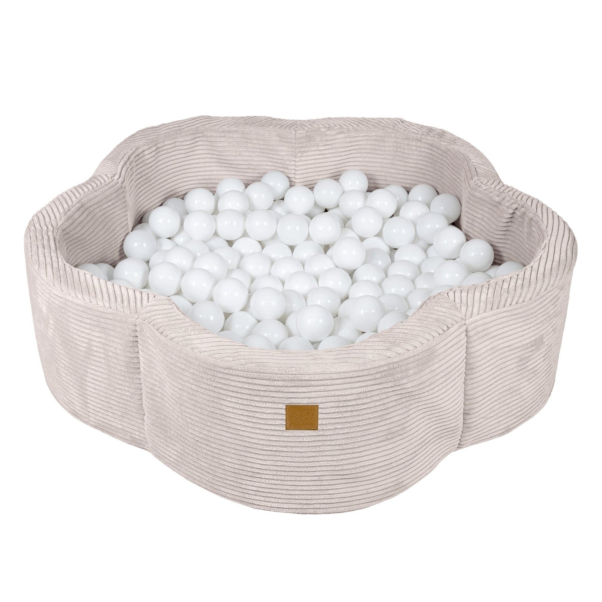 Flower ballenbak met Deksel - Aesthetic Ecru Flower (ballen niet inbegrepen)