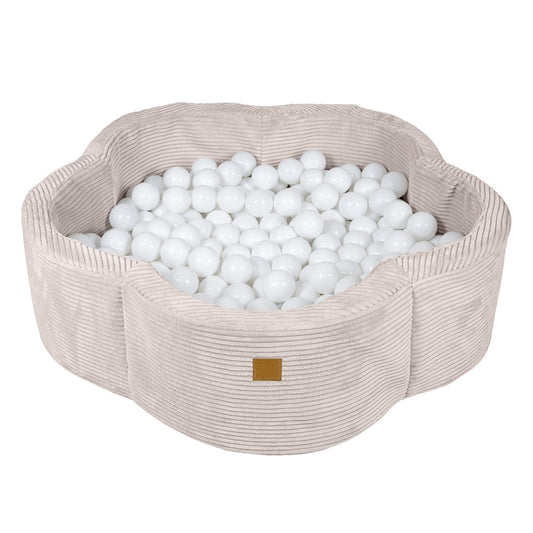 Flower ballenbak met Deksel - Aesthetic Ecru Flower (ballen niet inbegrepen)