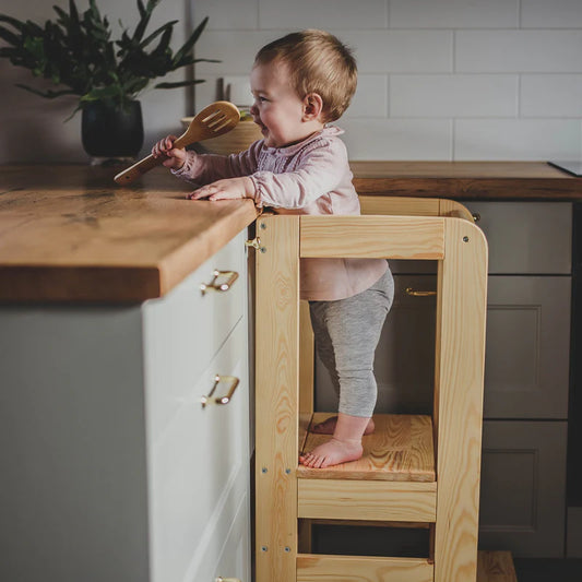 Meowbaby Houten Keukentoren inclusief Krijtbord - Zwart