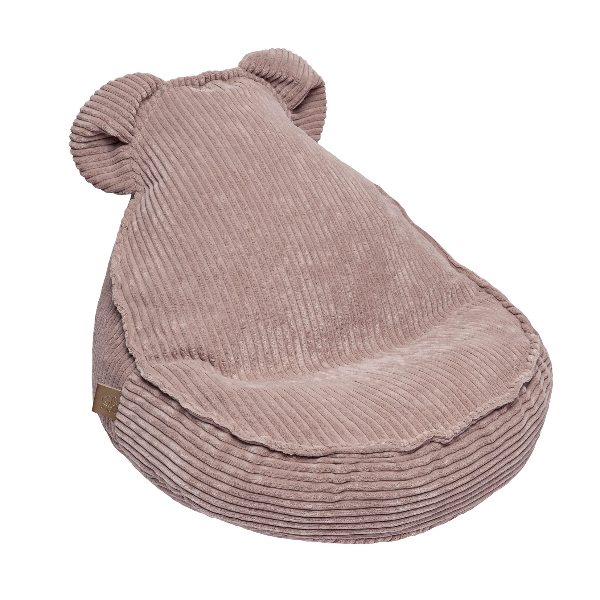 MeowBaby® Ribstof Teddy Velvet Zitzak voor Kinderen - Poeder Roze