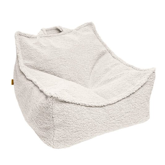 MeowBaby® Velvet Zitzak voor Kinderen / Crème