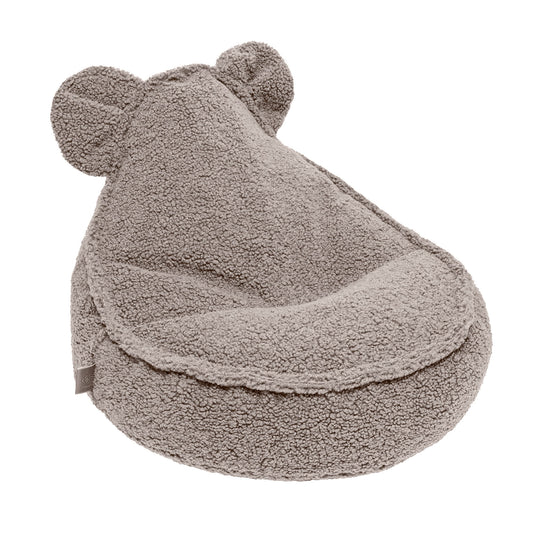 MeowBaby® Velvet Zitzak voor kinderen / Teddy Grijs