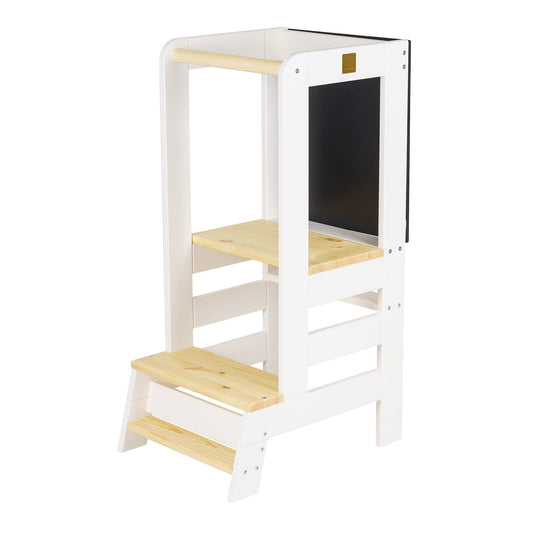 Meowbaby Houten Keukentoren inclusief Krijtbord - Wit