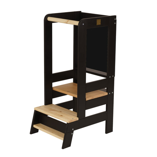 Meowbaby Houten Keukentoren inclusief Krijtbord - Zwart
