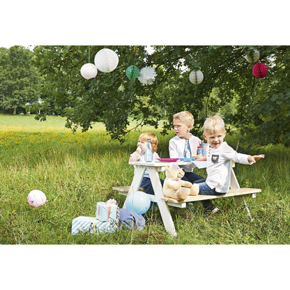 Picknicktafel voor 4 kinderen wit