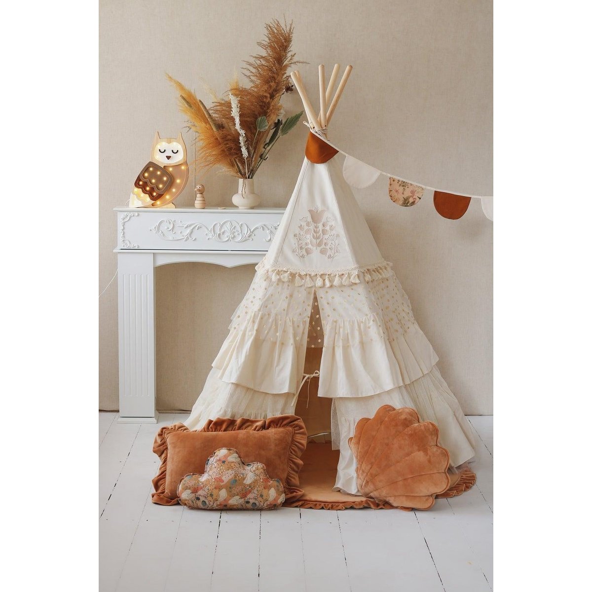 Tipi Speeltent inclusief Mattenset - Boho