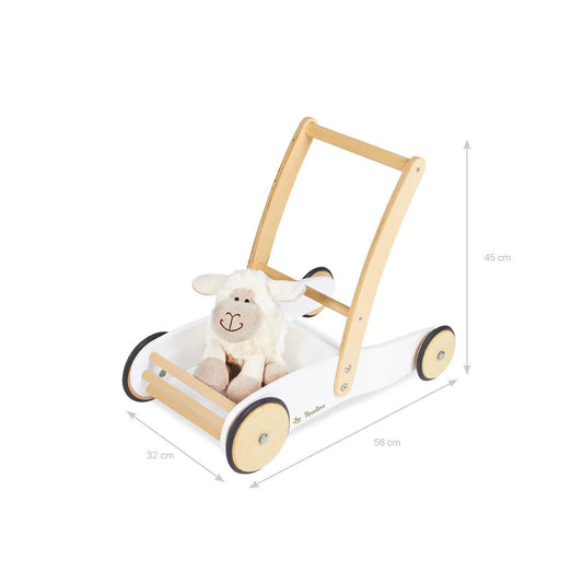 Houten Loopwagen Uli - Wit
