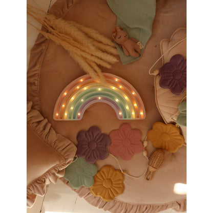 Fluwelen Rond Vloerkleed met Franjes - Latte