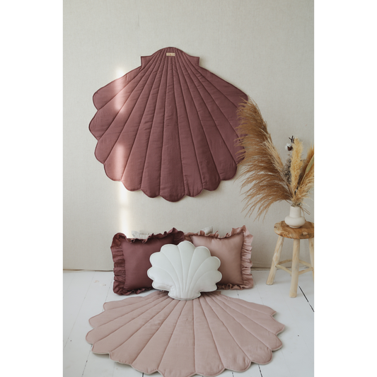Linnen Schelp Vloerkleed - Marsala
