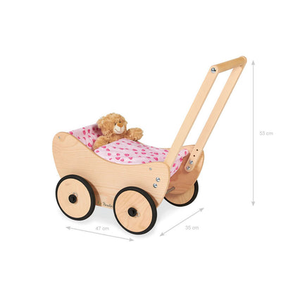 Houten Poppenwagen Trixi