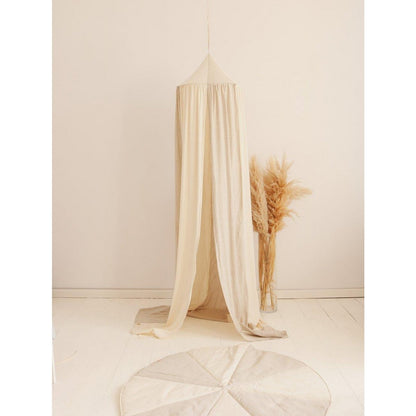 Linnen Rond Vloerkleed - Cream Candy