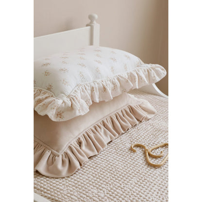 Mousseline Kussen met Ruches - Boho Flowers