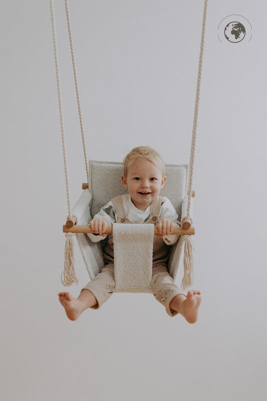 BaBi Baby Schommel - Bouclé Ice Grey