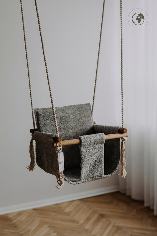 BaBi Baby Schommel - Bouclé Night Grey