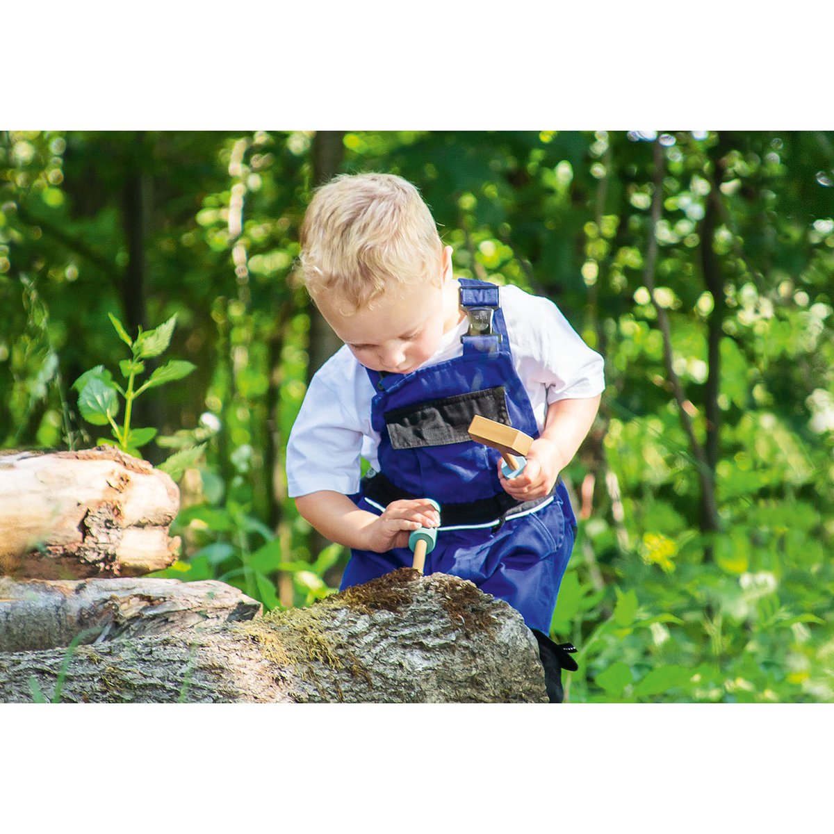 Houten Kinderwerktafel Jupp - Hout/Mintgroen
