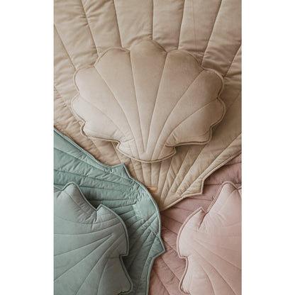 Fluwelen Schelp Vloerkleed - Poeder Mint