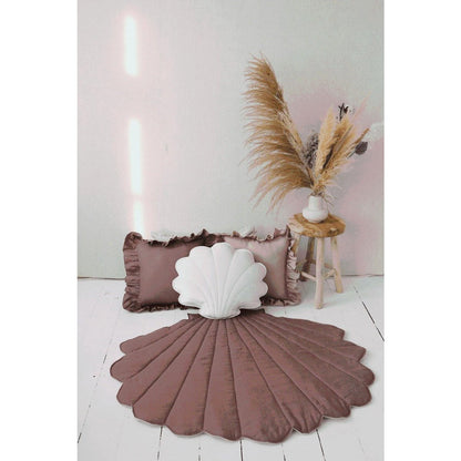 Linnen Schelp Vloerkleed - Marsala