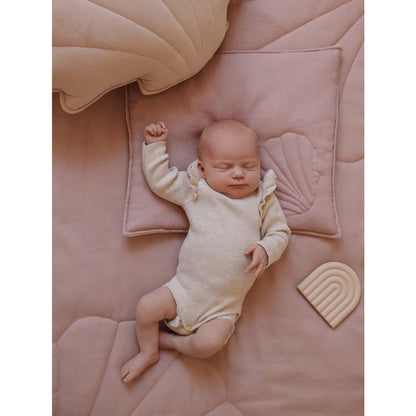 Linnen Junior Dekbedovertrek Schelppatroon 90x135cm - Powder Pink