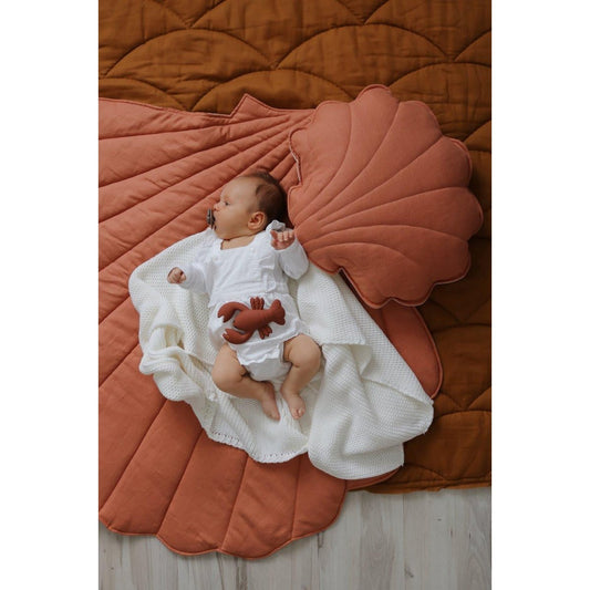 Linnen Schelp Vloerkleed - Papaya