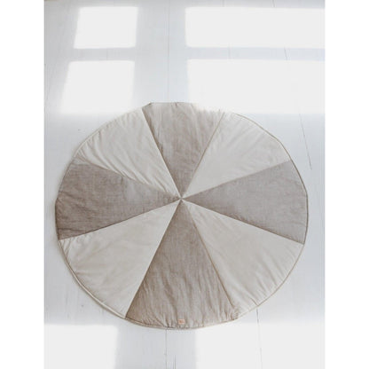 Linnen Rond Vloerkleed - Cream Candy