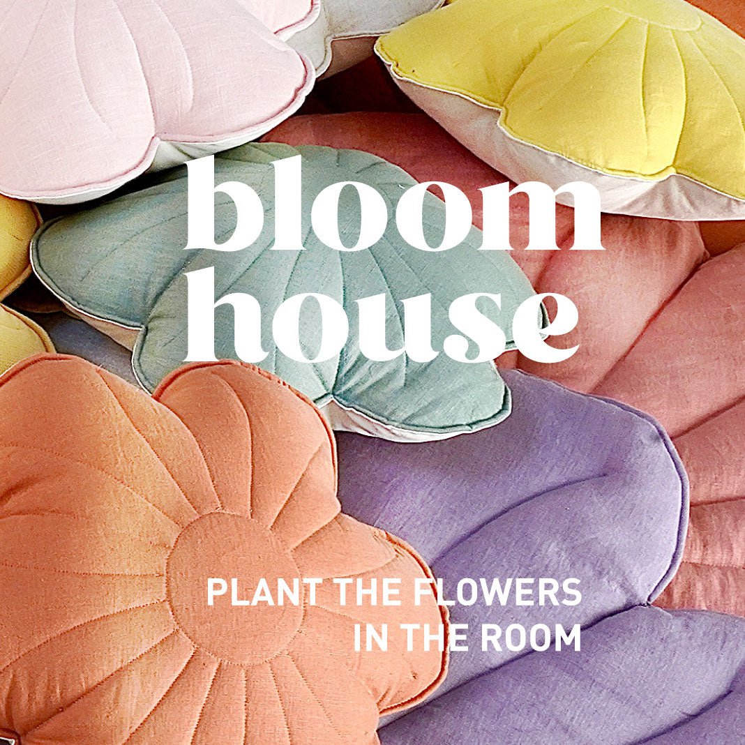 Linnen Bloemen Vloerkleed - Papaya