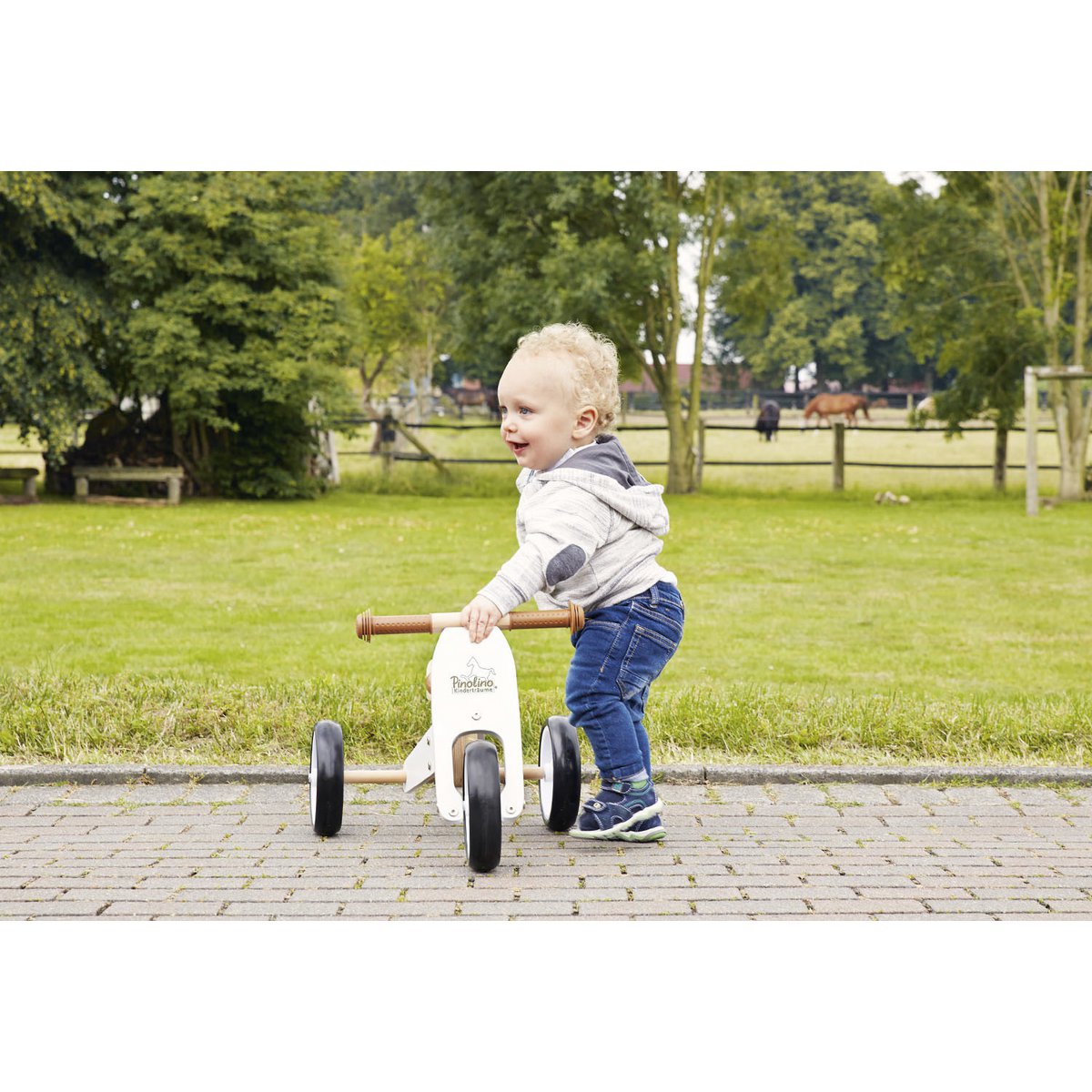 Mini Driewieler Charlie - Wit/Naturel