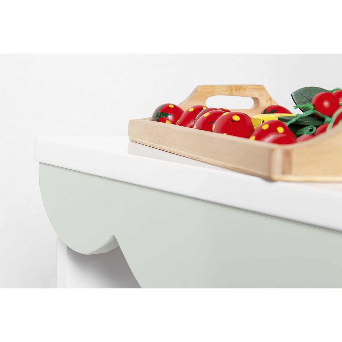 Houten Marktkraam Wilma - Wit/Pastelgroen