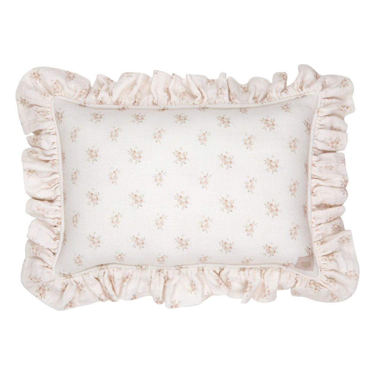 Mousseline Kussen met Ruches - Boho Flowers