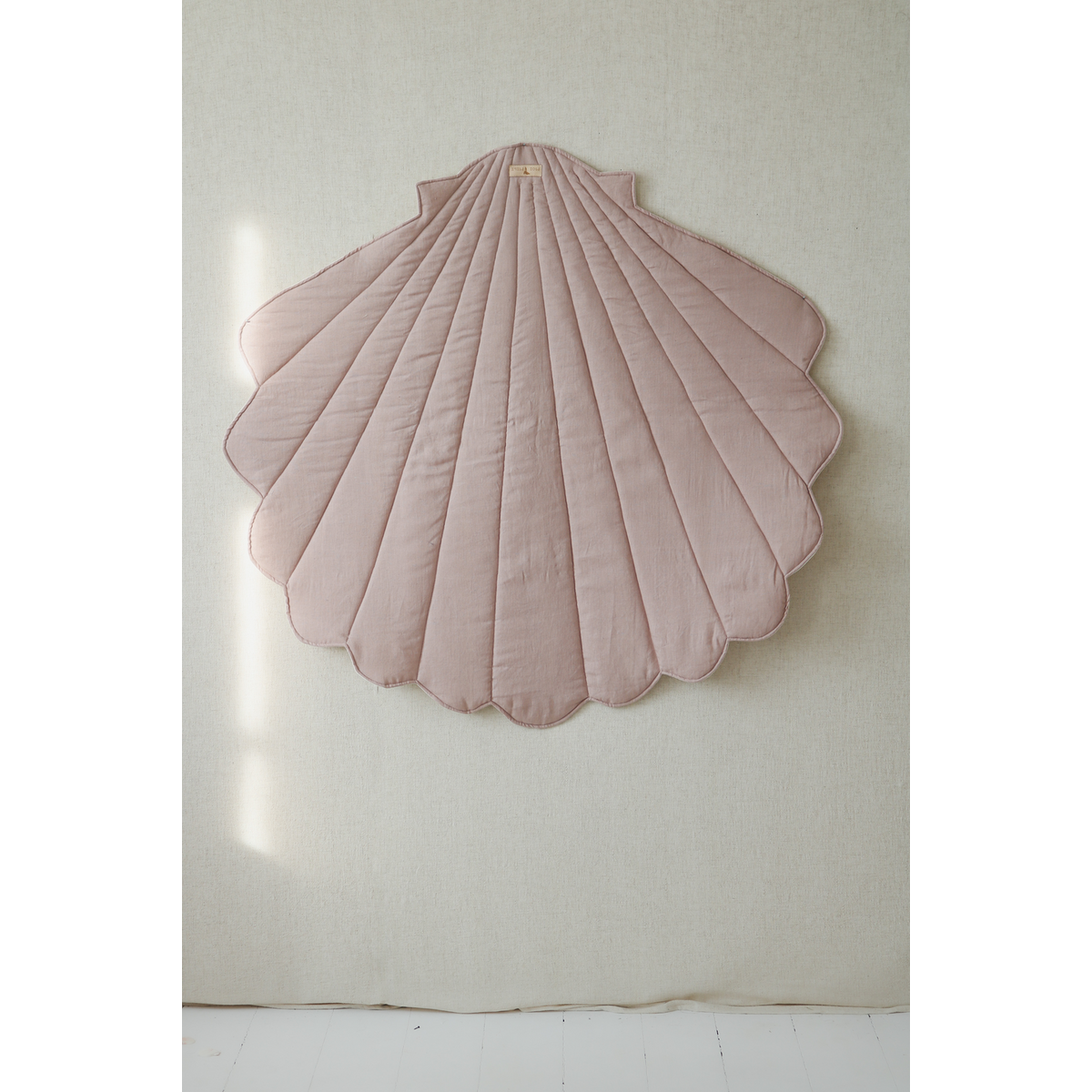 Linnen Schelp Vloerkleed - Poeder Roze