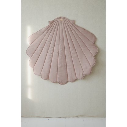 Linnen Schelp Vloerkleed - Poeder Roze