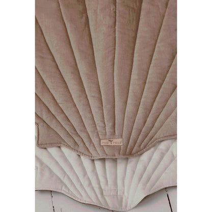 Linnen Schelp Vloerkleed - Poeder Roze