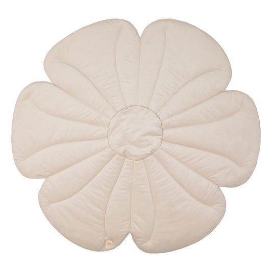 Fluwelen Bloemen Vloerkleed - Crème Yucca
