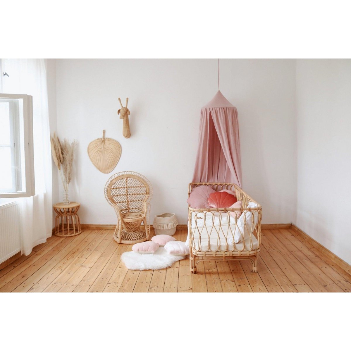 Bedgordijn/Bedhemel Kinderkamer - Baby Pastelroze