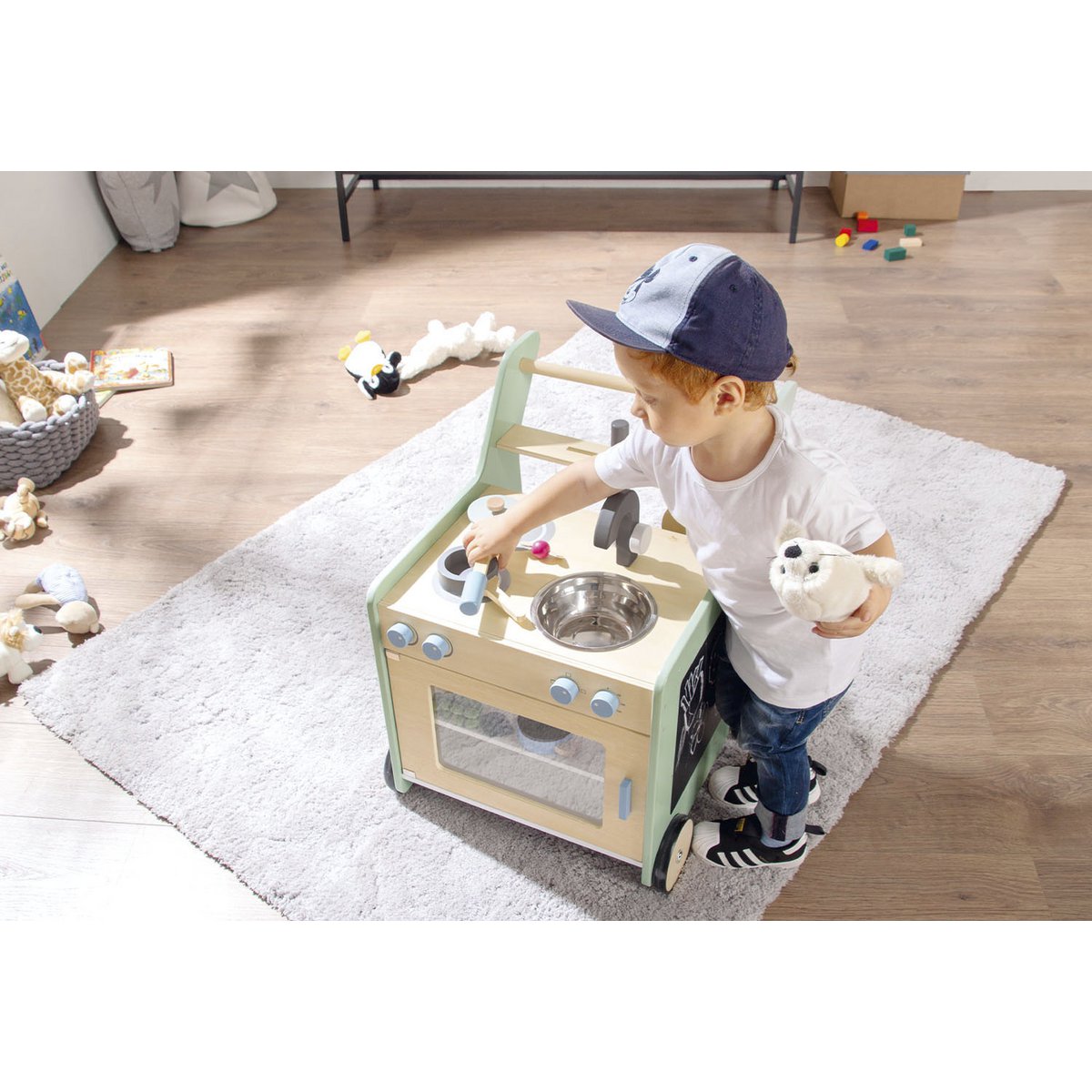 Kinderkeuken op Wielen Kalle - Pastelgroen