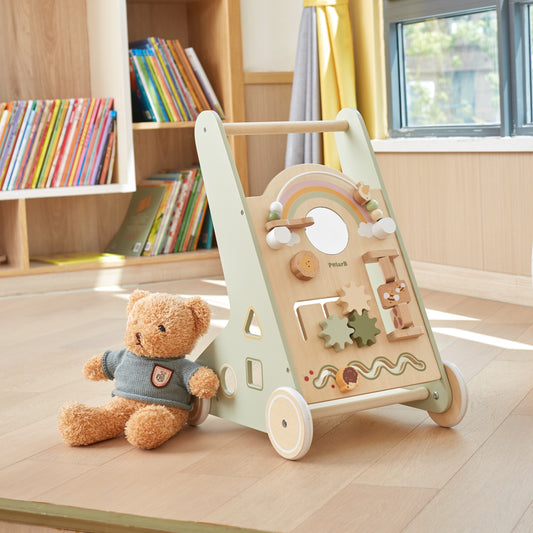 Houten Educatieve Loopwagen - Groen - PolarB