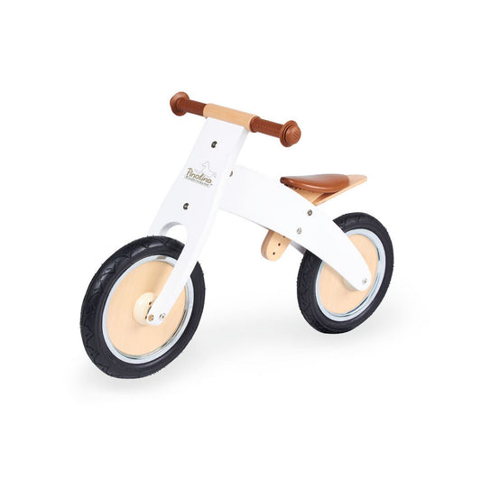 Houten Loopfiets Johann - Berkenhout/Wit