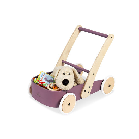 Houten loopwagen Fiete - Paars Braam