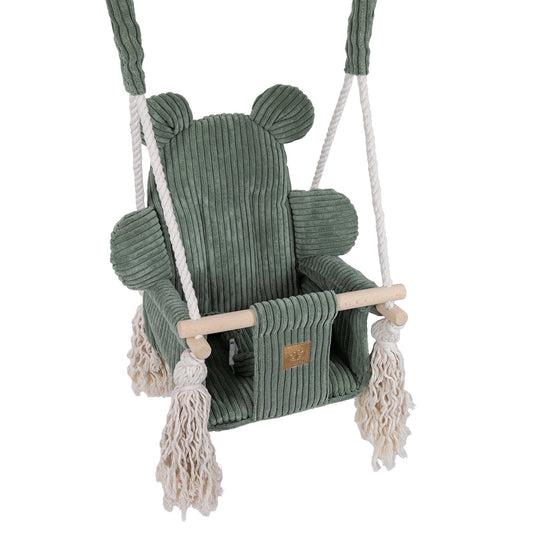 Indoor Baby Schommel, Teddy - Olive Green