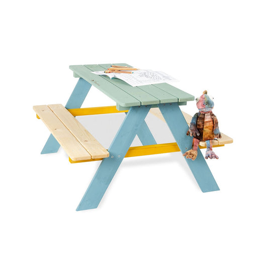 Picknicktafel Nicki voor 4 Kinderen - Meerkleurig Pinolino